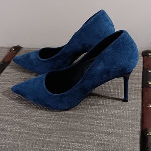 Blue Velvet High Heels